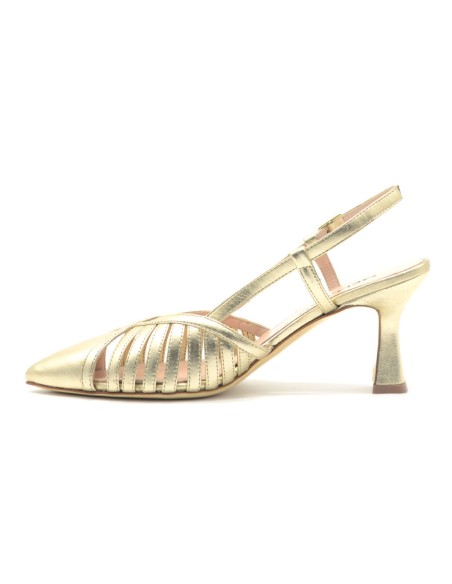 Melluso slingback elegante in pelle laminata